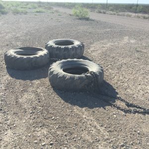 Tires for the border patrol to drag the roads smooth so they can see the footprints of illegals.