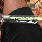 Ready to brush... Never seen anything like it.